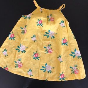 Yellow Shift Dress with Flowers